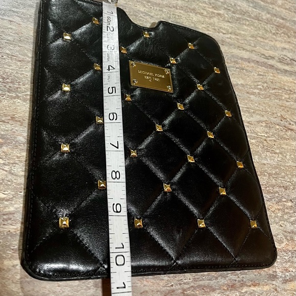 Michael Kors quilted tablet cover with gold color studs - Picture 7 of 11